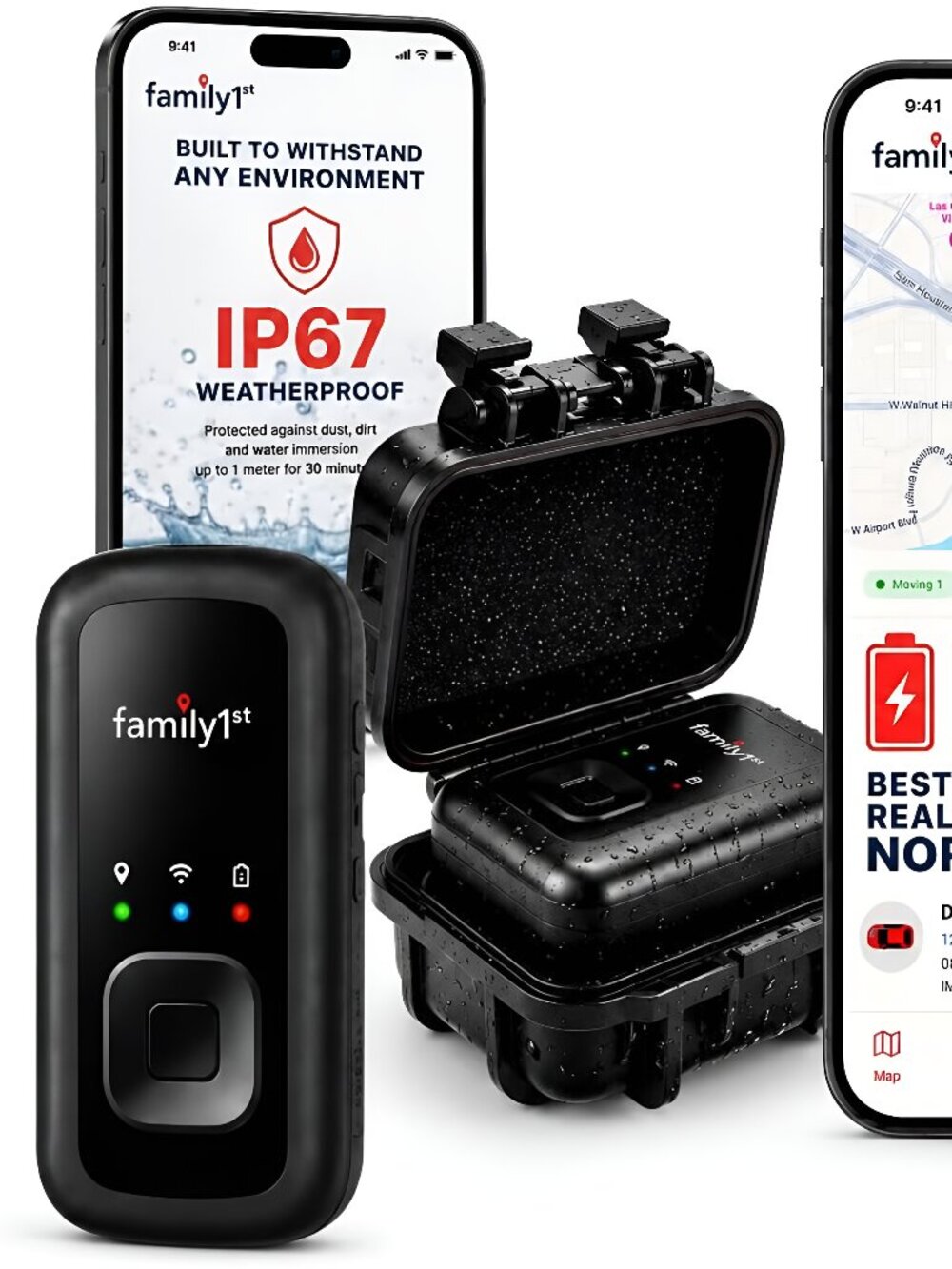 GPS Tracker for Vehicles & Cars – Real-Time Tracking Device with App - D